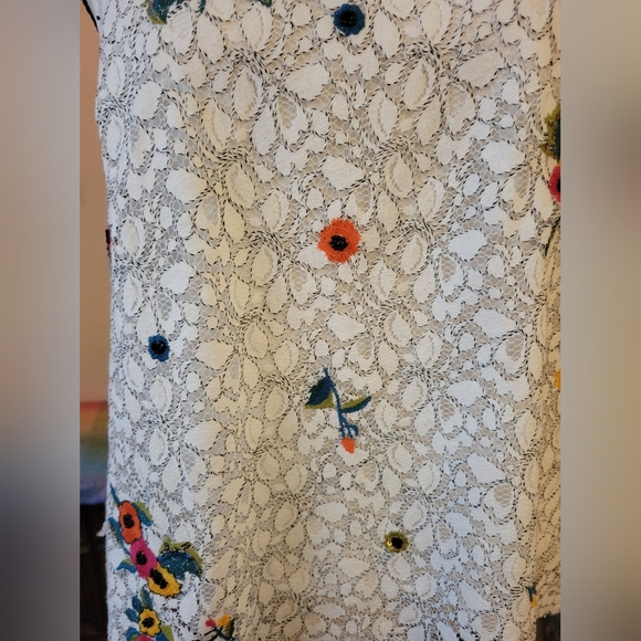 Anthropologie Maeve Macie Lace Top Floral Embroidered High Neck Tank, 12, EUC - Picture 9 of 15